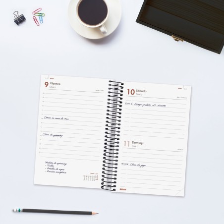 30481-AGENDA 2026 BASIC YEAR E5 117X181MM DIA PAGINA NEGRO FINOCAM 741096026
