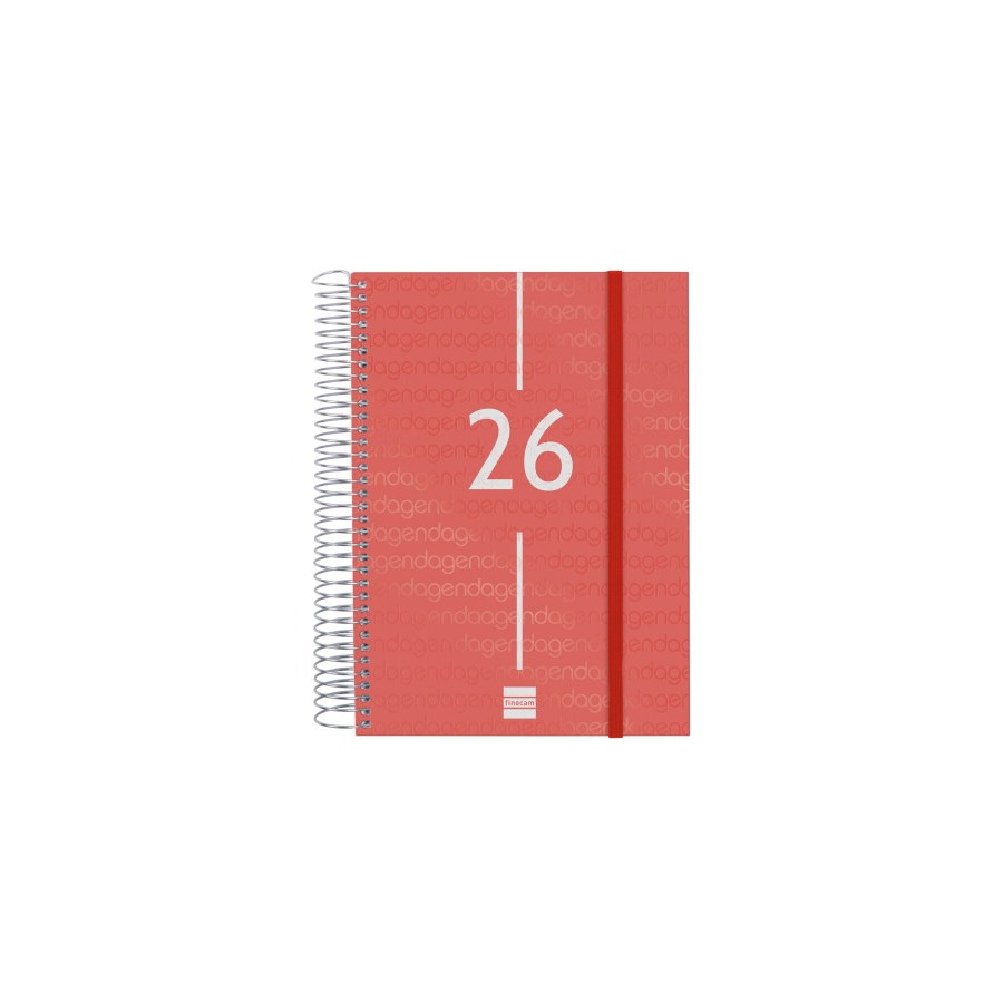 30484-AGENDA 2026 BASIC YEAR E10 155X212MM DIA PAGINA ROJO FINOCAM 741103026