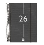 30488-AGENDA 2026 BASIC YEAR E11 165X242MM DIA PAGINA NEGRO FINOCAM 742076026