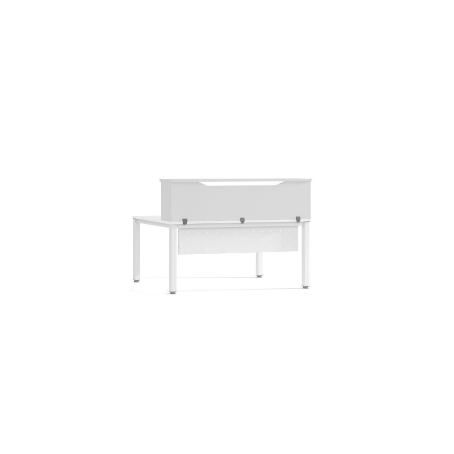 3049-MODULO RECEPCION ALTILLO 160CM BLANCO / BLANCO. MEDIDAS 160X40X30CM. (MESA NO INCLUIDA EN EL PRECIO, SE COMPRA APAR