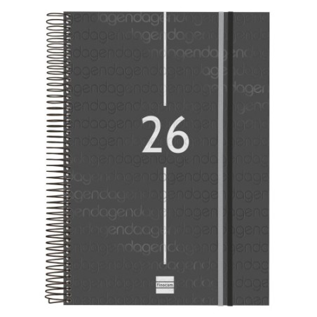 30492-AGENDA 2026 BASIC YEAR E40 210X297MM DIA PAGINA NEGRO FINOCAM 741116026