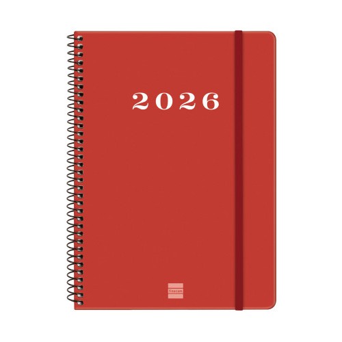 30496-AGENDA 2026 BASIC MY E10 155X212MM SEMANA VISTA HORIZONTAL ROJO FINOCAM 743503026