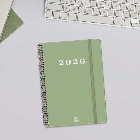 30502-AGENDA 2026 BASIC MY E10 155X212MM SEMANA VISTA HORIZONTAL VERDE FINOCAM 743502026