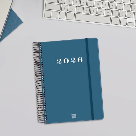 30504-AGENDA 2026 BASIC MY E10 155X212MM DIA PAGINA AZUL FINOCAM 743521026