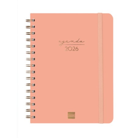 30532-AGENDA 2026 TRENDY ALMA E10 155X212MM SEMANA VISTA HORIZONTAL CORAL FINOCAM 762020526