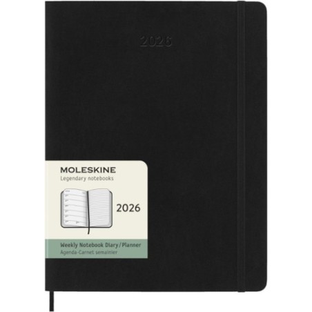30569-AGENDA 2026 TAPA BLANDA 12 MESES SEMANAL XL (19 X 25 CM) NEGRA MOLESKINE DSB12WN4Y26