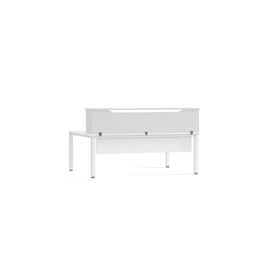3065-MODULO RECEPCION ALTILLO 200CM BLANCO / BLANCO. MEDIDAS 200X40X30CM. (MESA NO INCLUIDA EN EL PRECIO, SE COMPRA APAR