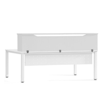 3065-MODULO RECEPCION ALTILLO 200CM BLANCO / BLANCO. MEDIDAS 200X40X30CM. (MESA NO INCLUIDA EN EL PRECIO, SE COMPRA APAR