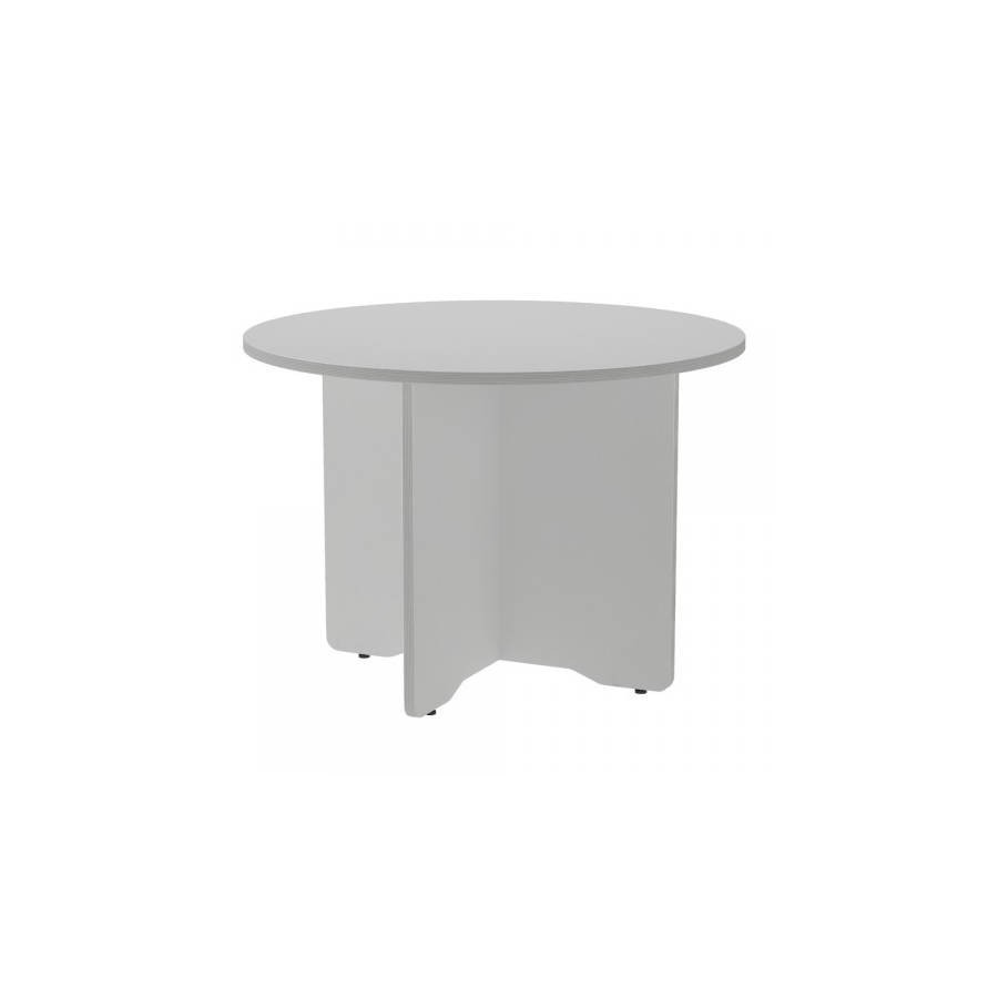 3069-MESA DE REUNIONES REDONDA 100CM DE DIAMETRO. ALTURA 72CM. COLOR: PATA ALUMINIO / TABLERO GRIS ROCADA 3005AN02V24