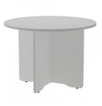 3069-MESA DE REUNIONES REDONDA 100CM DE DIAMETRO. ALTURA 72CM. COLOR: PATA ALUMINIO / TABLERO GRIS ROCADA 3005AN02V24