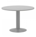 3072-MESA DE REUNIONES REDONDA 100CM DE DIAMETRO. ALTURA 72CM. COLOR: PATA METALICA GRIS / TABLERO GRIS ROCADA 3005AT02