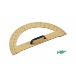 30736-SEMICIRCULO 34 CMS. PLASTICO IMITACION MADERA PARA PIZARRA DOBLE GRADUADO FAIBO 231