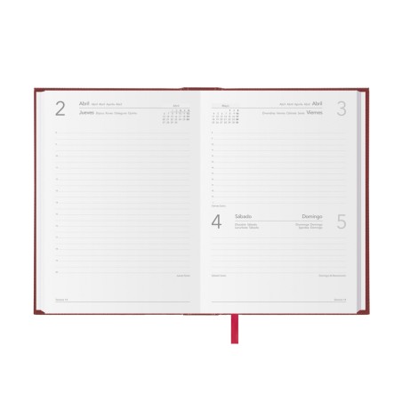 30756-AGENDA 2026 SINTEX DIA PAGINA 14 X 20 CM. COLOR BURDEOS DOHE 11402 - 26