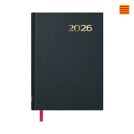 30757-AGENDA 2026 SINTEX DIA PAGINA 14 X 20 CM. COLOR NEGRO CATALAN DOHE 11408 - 26
