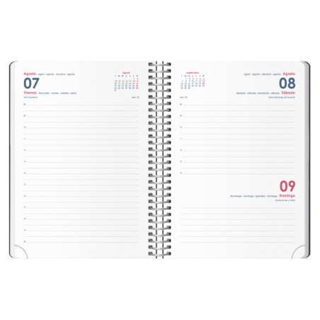 30770-AGENDA 2026 SYNCRO ESPIRAL DIA PAGINA 15 X 21 CM. NEGRO DOHE 11620 - 26