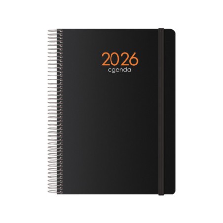30773-AGENDA 2025 SYNCRO SEMANA VISTA 15 X 21 CM NEGRO DOHE 11622 - 25