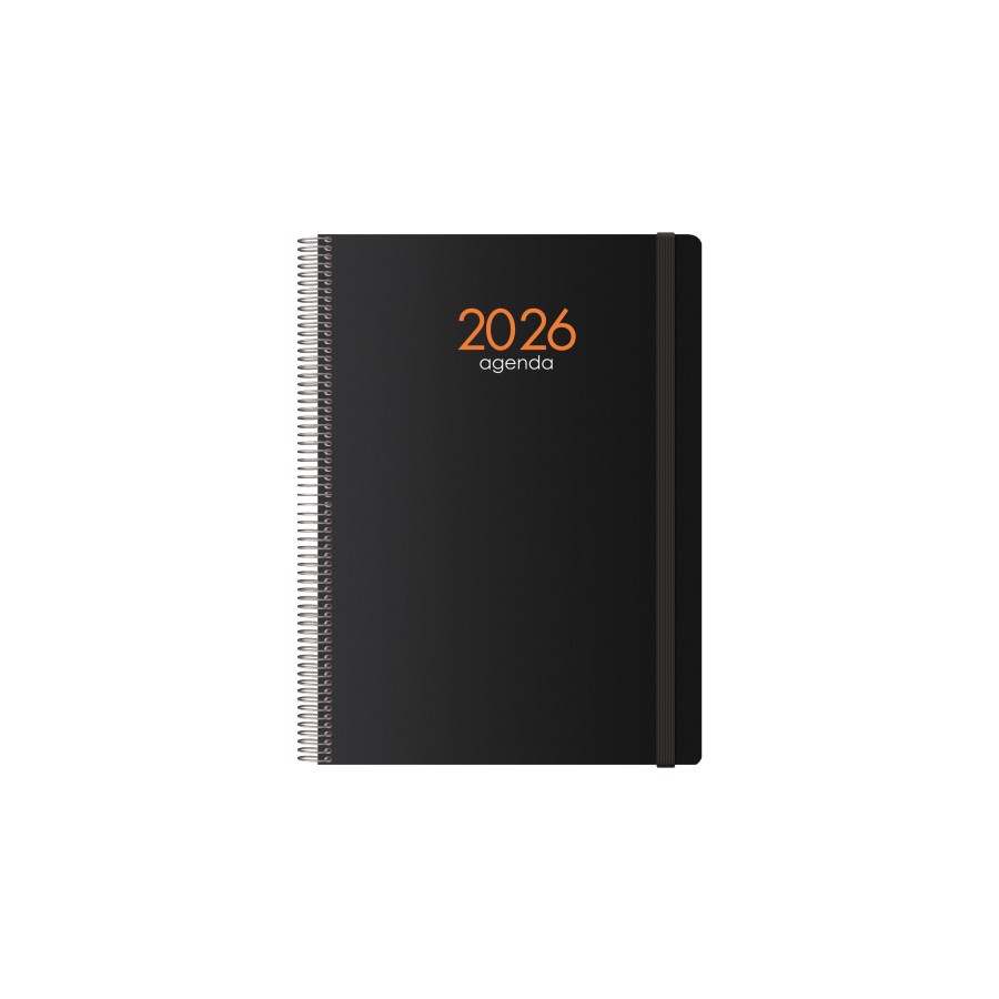 30777-AGENDA 2026 SYNCRO ESPIRAL DIA PAGINA 21 X 29 CM. NEGRO DOHE 11617 - 26