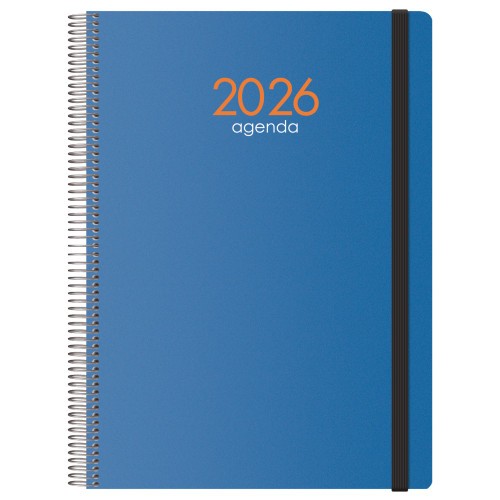 30779-AGENDA 2026 SYNCRO ESPIRAL DIA PAGINA 21 X 29 CM. AZUL DOHE 11625 - 26