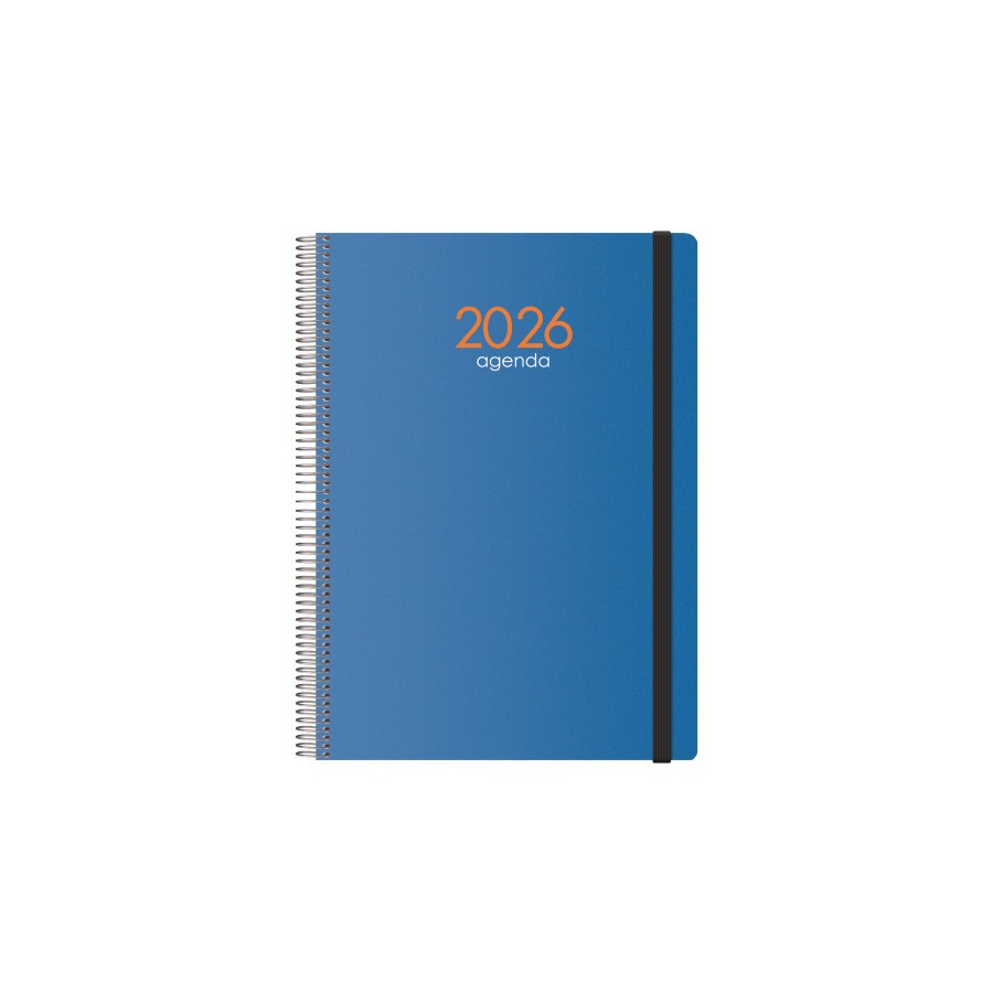 30779-AGENDA 2026 SYNCRO ESPIRAL DIA PAGINA 21 X 29 CM. AZUL DOHE 11625 - 26