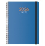 30779-AGENDA 2026 SYNCRO ESPIRAL DIA PAGINA 21 X 29 CM. AZUL DOHE 11625 - 26