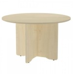 3079-MESA DE REUNIONES REDONDA 120CM DE DIAMETRO. ALTURA 72CM. COLOR: PATA HAYA / TABLERO HAYA ROCADA 3006AA01V24