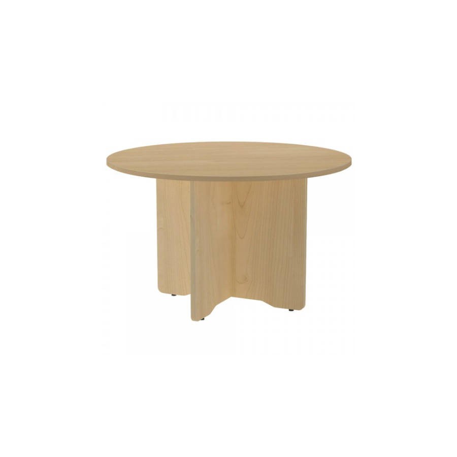 3080-MESA DE REUNIONES REDONDA 120CM DE DIAMETRO. ALTURA 72CM. COLOR: PATA ROBLE / TABLERO ROBLE ROCADA 3006AR08V24