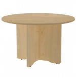 3080-MESA DE REUNIONES REDONDA 120CM DE DIAMETRO. ALTURA 72CM. COLOR: PATA ROBLE / TABLERO ROBLE ROCADA 3006AR08V24