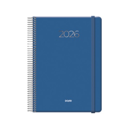 30806-AGENDA 2026 DENVER ESPIRAL DIA PAGINA 15 X 21 CM. COLOR AZUL MARINO DOHE 12721 - 26