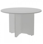 3081-MESA DE REUNIONES REDONDA 120CM DE DIAMETRO. ALTURA 72CM. COLOR: PATA ALUMINIO / TABLERO GRIS ROCADA 3006AN02V24