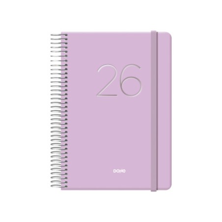 30810-AGENDA 2026 GLOSS ESPIRAL DIA PAGINA 12,5 X 18 CM. MORADO DOHE 12574 - 26