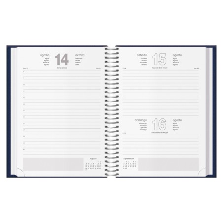 30815-AGENDA 2026 SEGOVIA ESPIRAL DIA PAGINA 14 X 20 CM. COLOR AZUL DOHE 12733 - 26