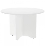 3082-MESA DE REUNIONES REDONDA 120CM DE DIAMETRO. ALTURA 72CM. COLOR: PATA BLANCA / TABLERO BLANCO ROCADA 3006AW04V24