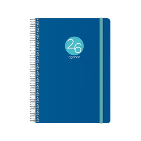 30860-AGENDA 2026 MEMPHIS ESPIRAL DIA PAGINA 15 X 21 CM. MODELO AZUL DOHE 12746 - 26