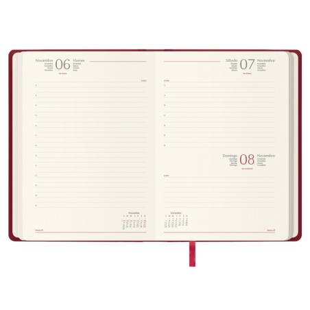 30865-AGENDA 2026 MANAOS DIA PAGINA 17 X 24 CM. COLOR BURDEOS DOHE 12755 - 26