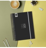 30893-AGENDA ESCOLAR 2025-2026 ESPIR E10-155X212 1DIA PAGINA NEGRO+ FINOCAM 633126026