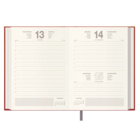 30923-AGENDA 2026 LISBOA DIA PAGINA 14 X 20 CM. COLOR ROJO DOHE 11794 - 26