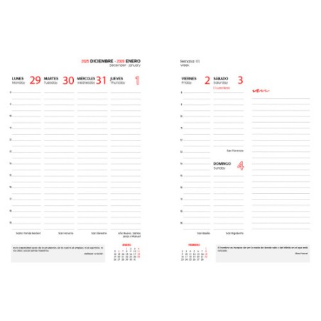30935-AGENDA 2026 PARIS S/V 15x21 NEGRO CASTELLANO INGRAF 356572