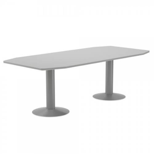 3096-MESA DE REUNIONES 220X100X72CM. COLOR: PATA METALICA GRIS / TABLERO GRIS ROCADA 3003AT02