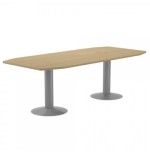 3098-MESA DE REUNIONES 220X100X72CM. COLOR: PATA METALICA GRIS / TABLERO ROBLE ROCADA 3003AT08