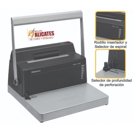 310-ENCUADERNADORA ESPIRAL METALICA 100R FELLOWES 0200401