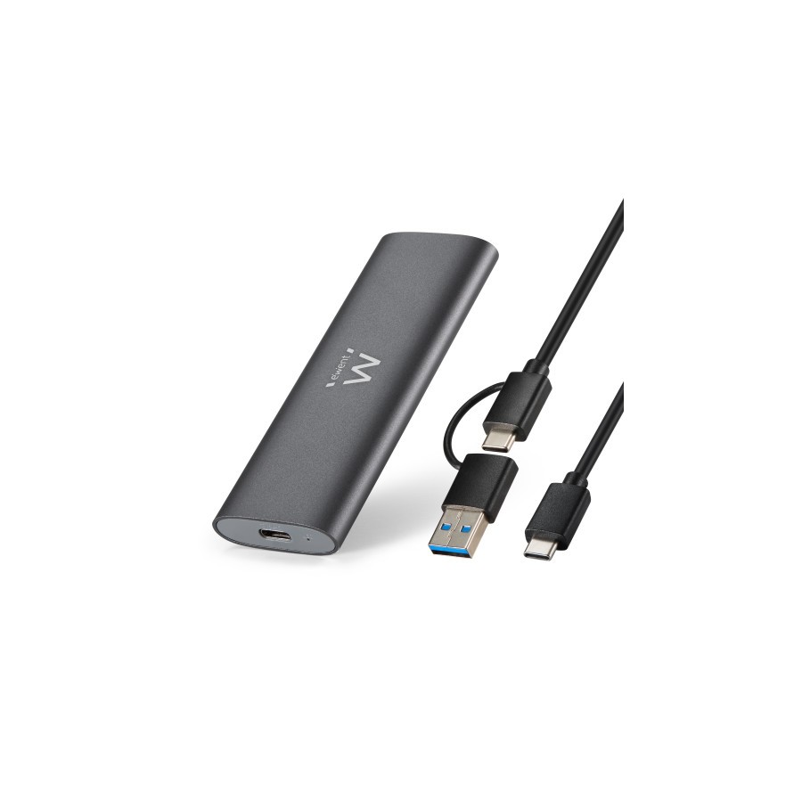 31054-Ewent EW7060 caja para disco duro externo Caja externa para unidad de estado solido (SSD) Gris Oscuro