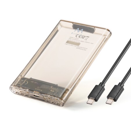 31058-Ewent EW7068 caja para disco duro externo Caja externa para unidad de estado solido (SSD) Transparente 2.5"