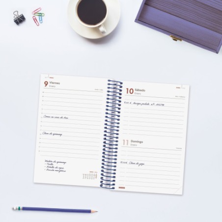 31062-AGENDA 2026 BASIC YEAR E5 117X181MM DIA PAGINA AZUL FINOCAM 741091026