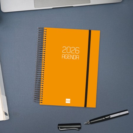 31072-AGENDA 2026 BASIC OPAQUE E10 155X212MM DIA PAGINA NARANJA FINOCAM 742912926
