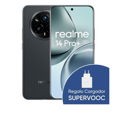 31077-REALME 14 PRO+ 5G 512GB 12GB SUEDE GREY INT NFC + SUPERVOOC 120W POWER ADAPTER WHITE