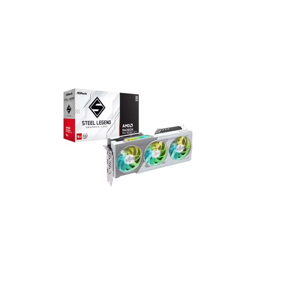 31114-VGA ASROCK RX9060XT SL 16GO,AMD,RX9060XT,16GB,GDDR6,128BIT,2HDMI+2DP (3 VENTILADORES)