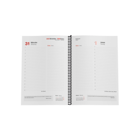 31163-AGENDA 2026 TOKIO D/P 17x24 NEGRO CASTELLANO INGRAF 356562