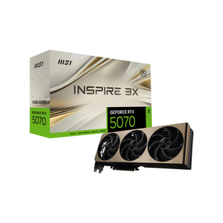 31164-MSI GeForce RTX 5070 12G INSPIRE 3X OC NVIDIA 12 GB GDDR7
