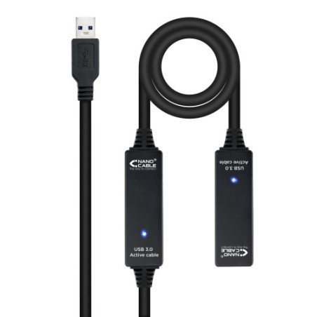 31182-Nanocable Cable USB 3.0 prolongador con amplificador, tipo A/M-A/H, 15m