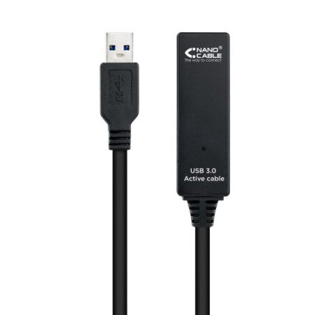 31183-Nanocable Cable USB 3.0 prolongador con amplificador, tipo A/M-A/H, 15m